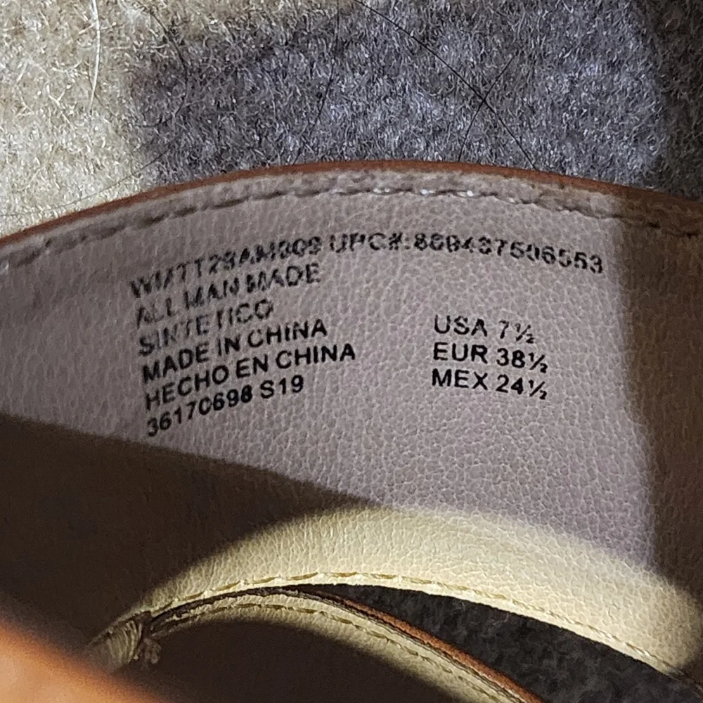 Women's Tan Wedge Sandals Sz 7.5 - Picture 8 of 11